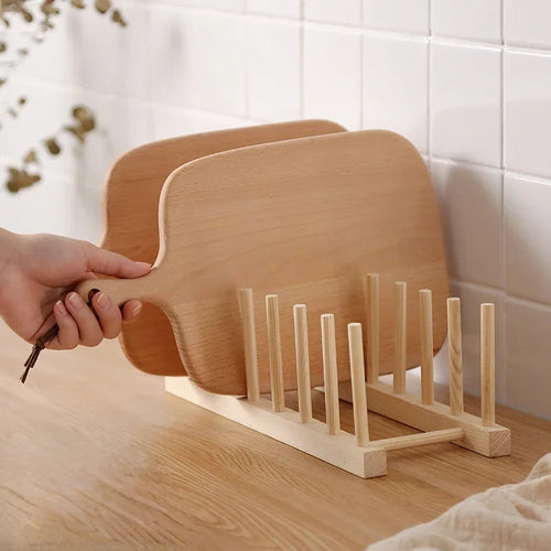 DIY Locker Bamboo Drain Rack Wooden Plate Rack Dish Rack Kitchen Organizer for Plates/Cutting Boards/Plates/Cups/Pot Lid