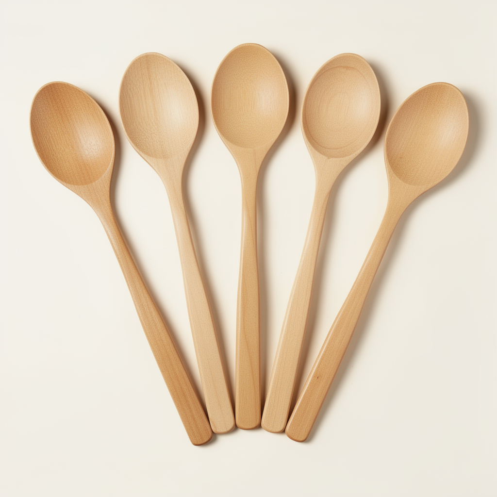 Lot de 6 cuillères en bois