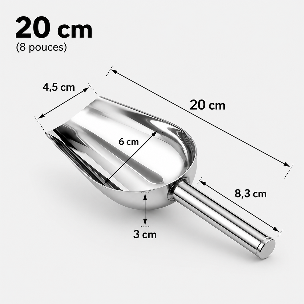 Pelle à Glaçons en Inox