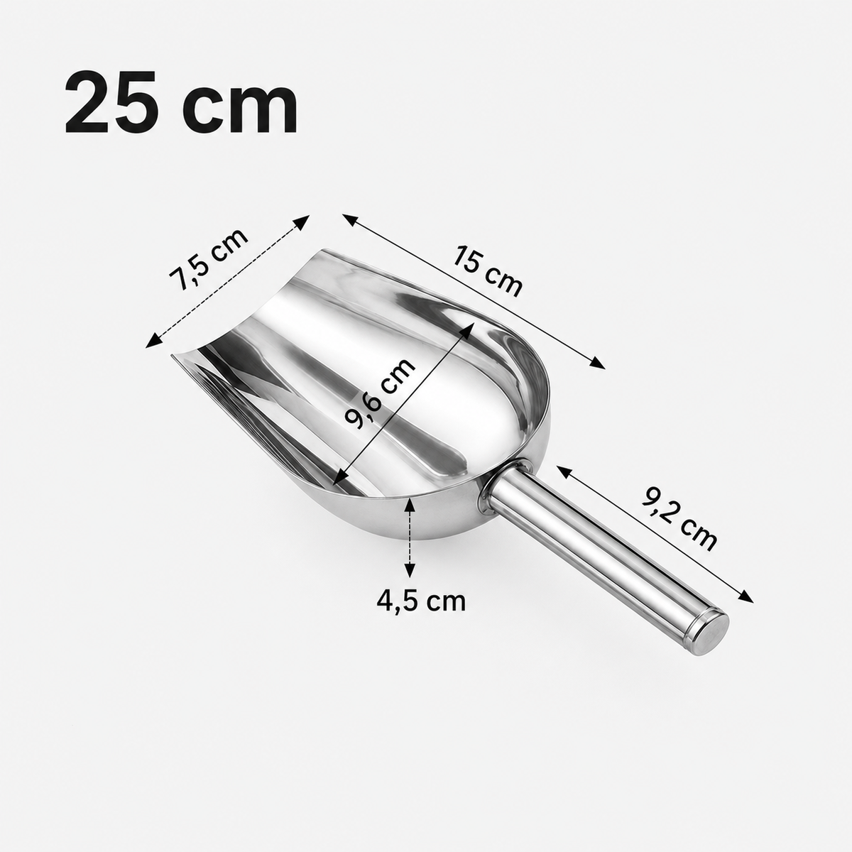 Pelle à Glaçons en Inox