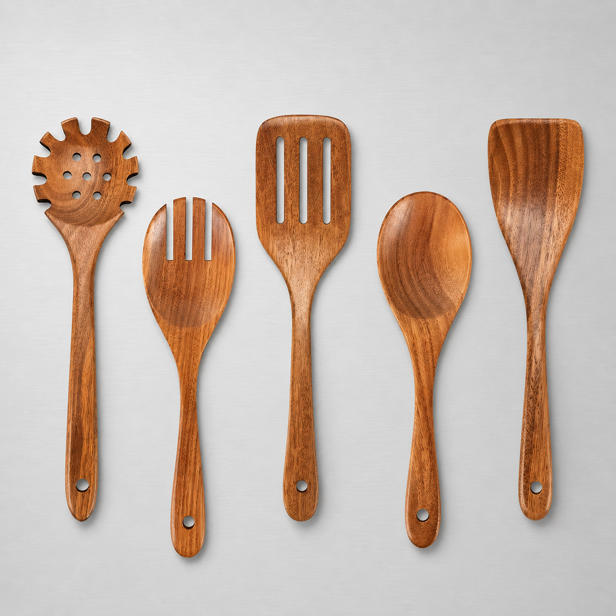 Set de 10 Ustensiles en Bois