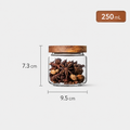Bocal en Verre avec Couvercle en Bois