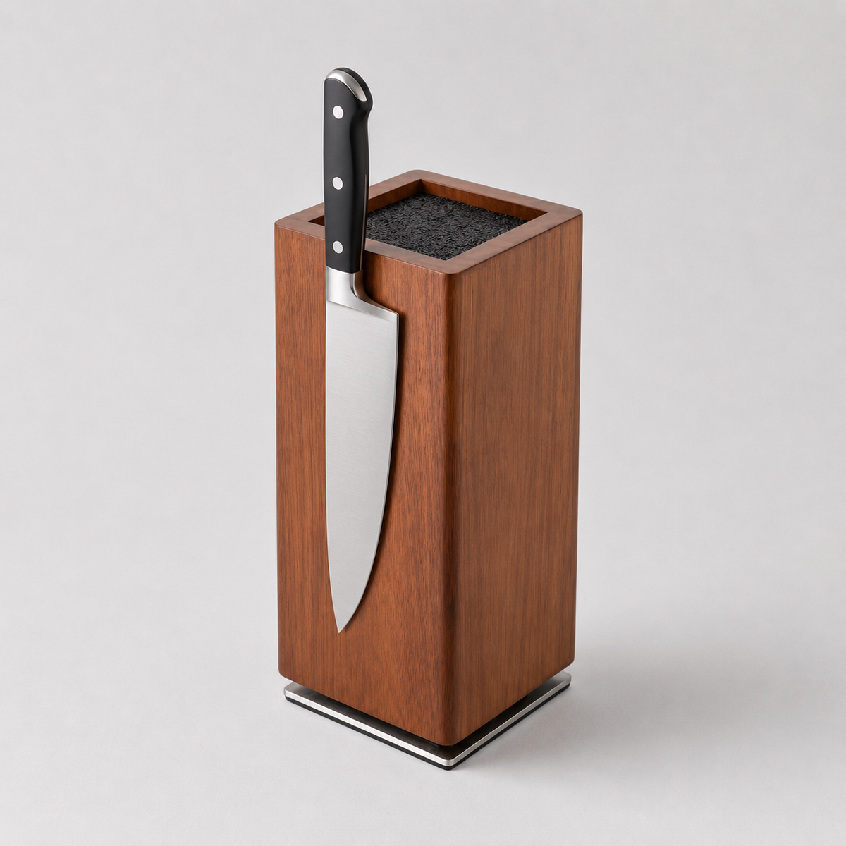 Bloc Magnétique à Couteaux en Bois