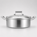 Faitout en Inox avec Couvercle en Verre