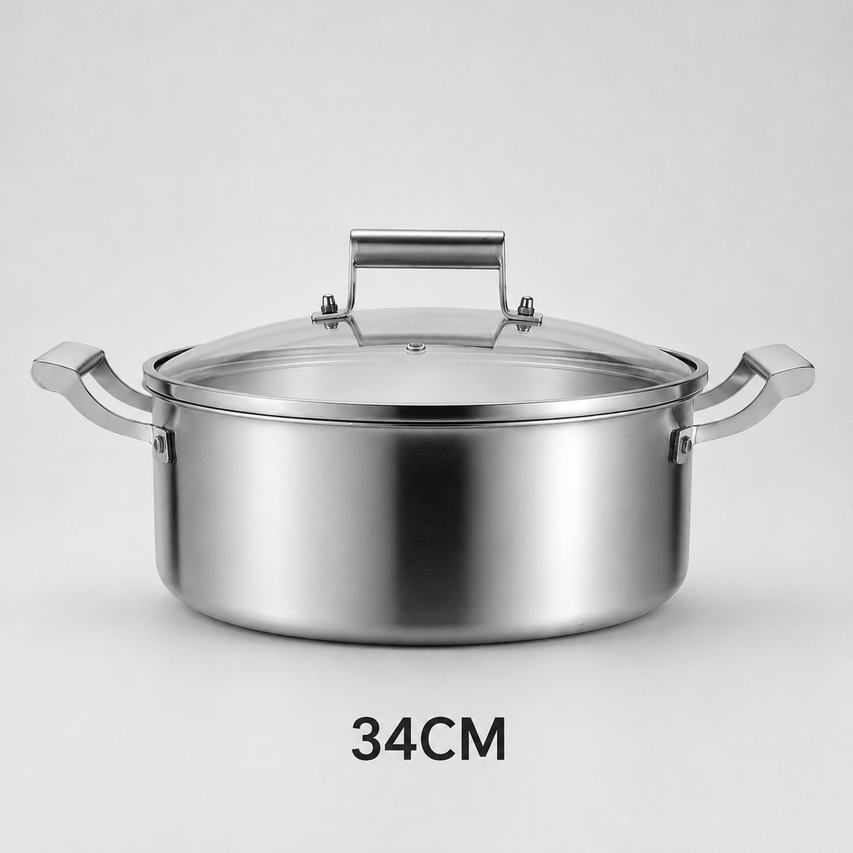Faitout en Inox avec Couvercle en Verre