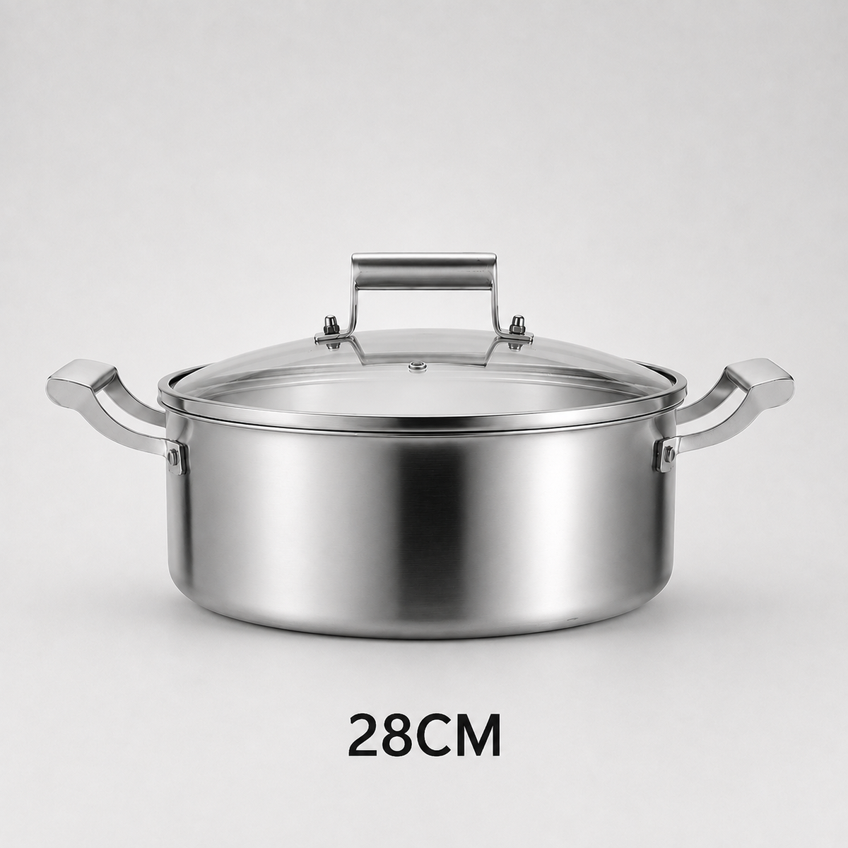 Faitout en Inox avec Couvercle en Verre