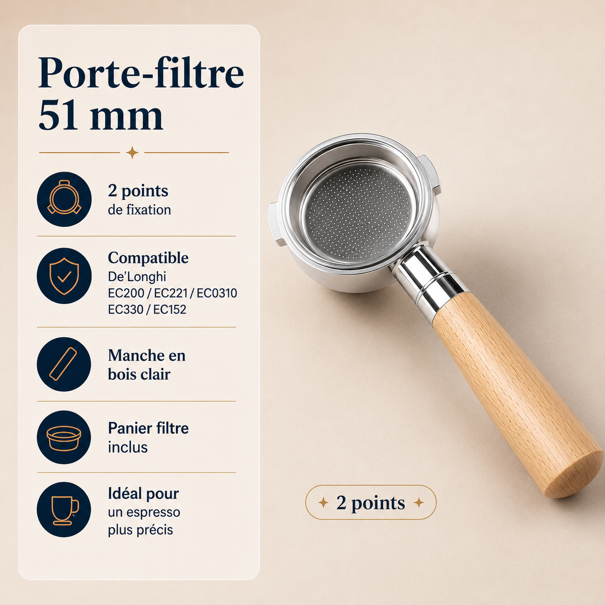 Porte-Filtre Sans Fond 51 mm