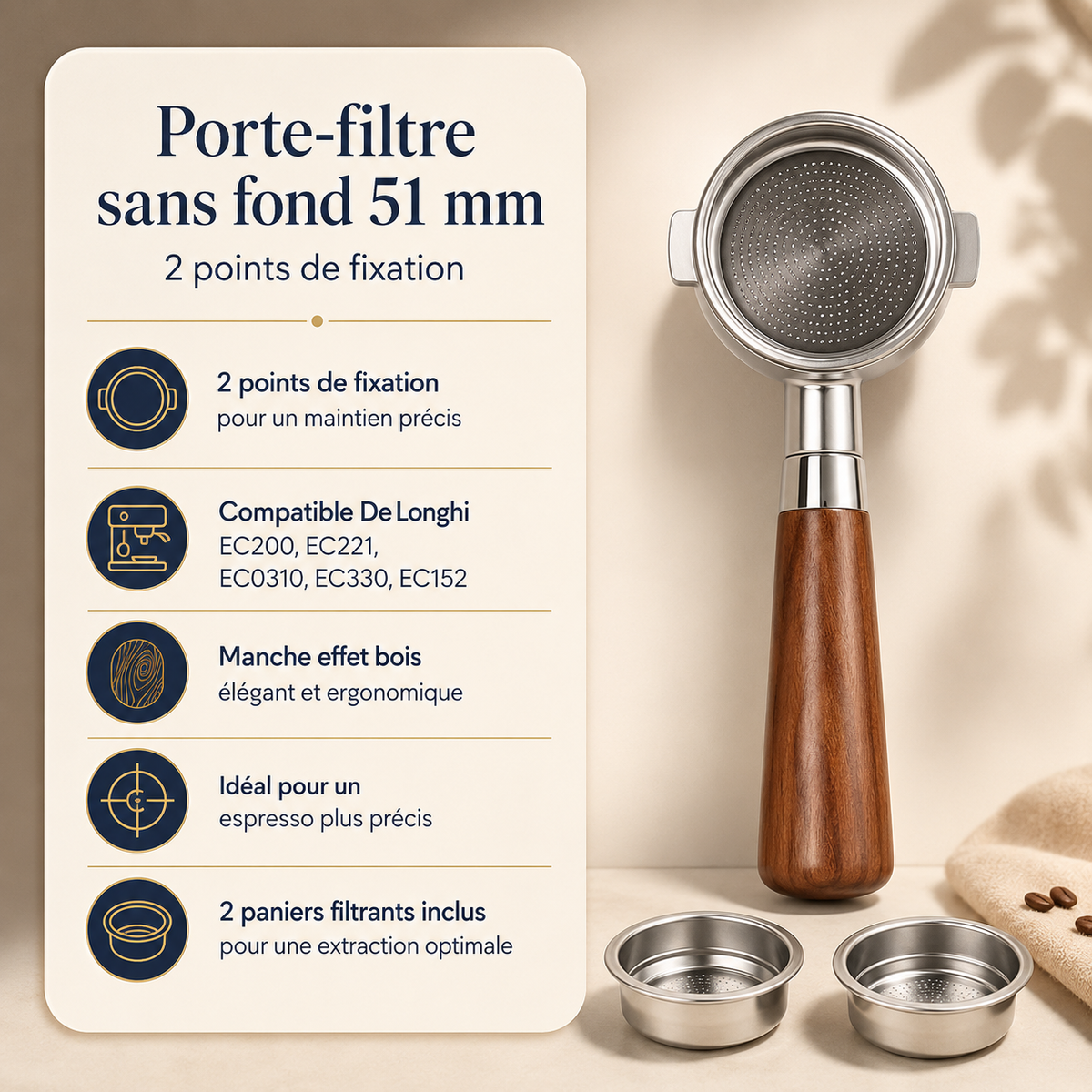 Porte-Filtre Sans Fond 51 mm
