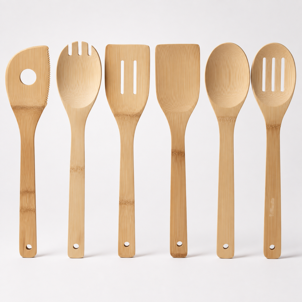 Set d’ustensiles de cuisine en bambou