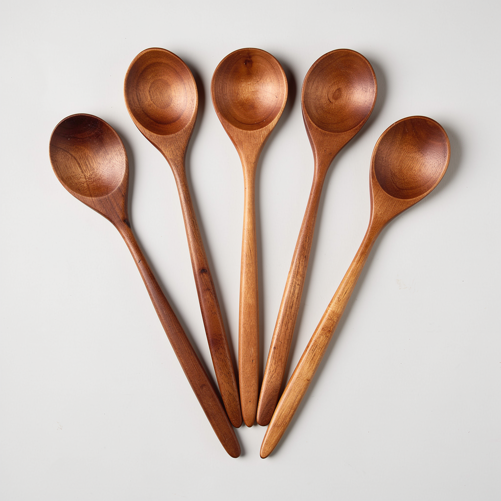 Lot de 6 cuillères en bois